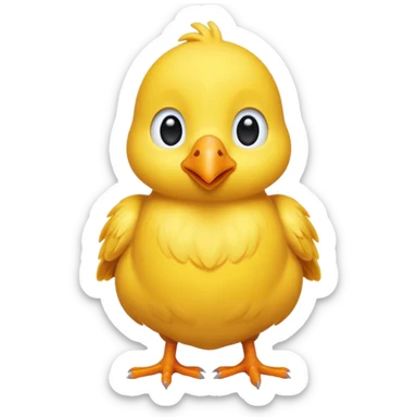 Un poussin mignon avec un coeur sticker