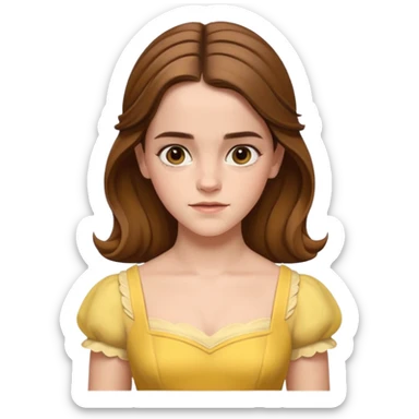 emma watson as belle Cinematic Realistic sticker