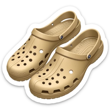Beige crocs sticker