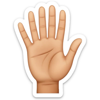 stop hand gesture with palm facing forward sticker