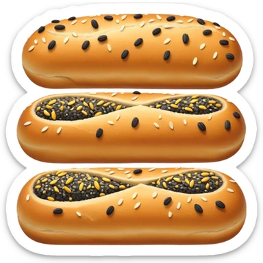 make an emoji of poppy seed roll sticker