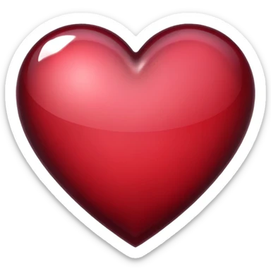 corazón granate  sticker