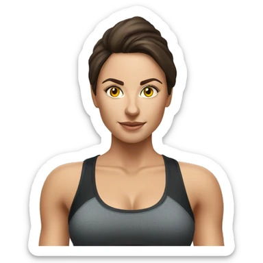 Ukrainian fitness woman brunette sticker