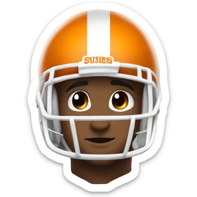 Tennessee volunteers football player number eight on jersey with helmet sticker