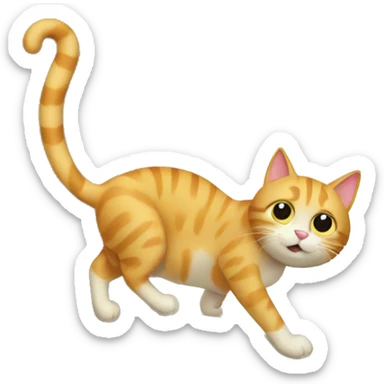 Cat climb a tree sticker