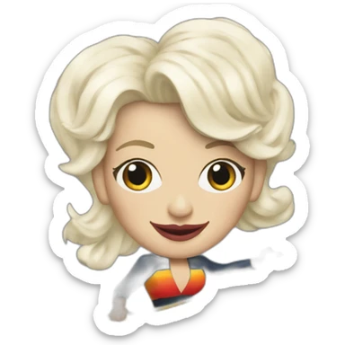 Pablo picasso Dolly parton surfing sticker
