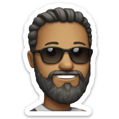 bearded guy in sunglasses portrait sticker