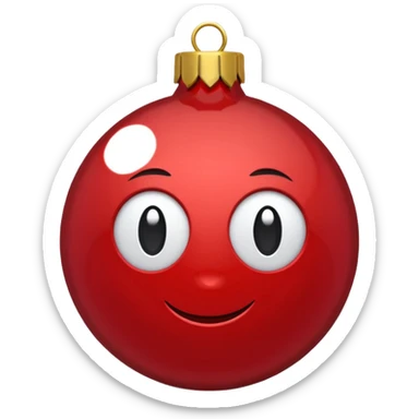 A Red Ornament sticker
