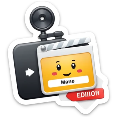 video editor nametag sticker