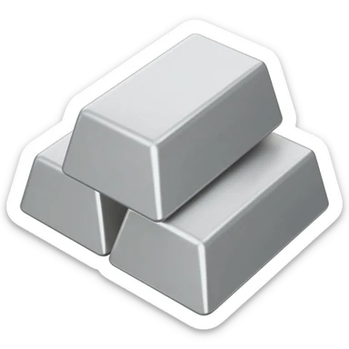 3 cartoon silver bars sticker