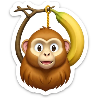 long banana-like dangling nose proboscis monkey sticker