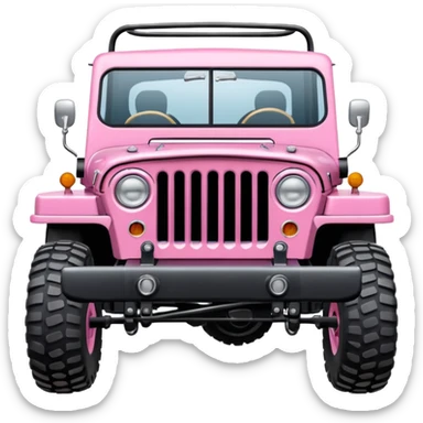 Jetson’s Full size jungle tour 1942 Willy’s pink jeep crawler with installed winch on bumper  sticker