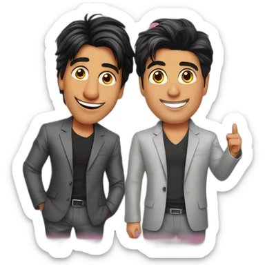 Shahrukh Khan with Akshay Kumar sticker