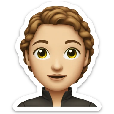 30 year old white woman brown hair green eyes sticker