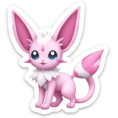 Kawaii Sylveon-Mew-Espeon-Pokémon full body sticker