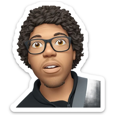 cool dude with glasses sticker