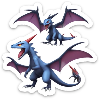 Edgy Cool Nargacuga-Noivern-Latias-Garchomp-Pokémon Full Body sticker