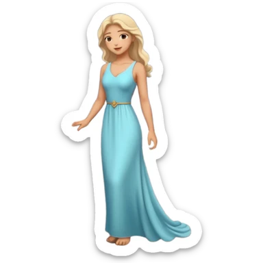 Female back arched in moonlight, skin glowing against stone walls sticker