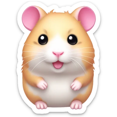 pink cute kawaii hamster sticker