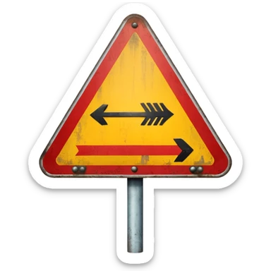 Road sign dead end sticker