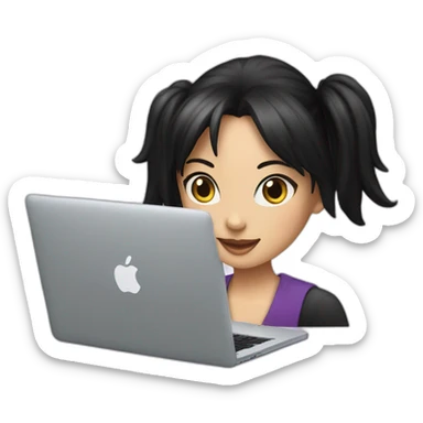 nico-robin-with-a-macbook sticker