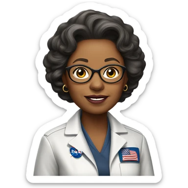 Annie Easley, NASA scientist uniform, no glasses sticker