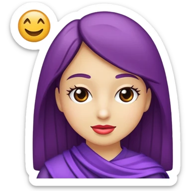 bala doce branco e roxo sticker