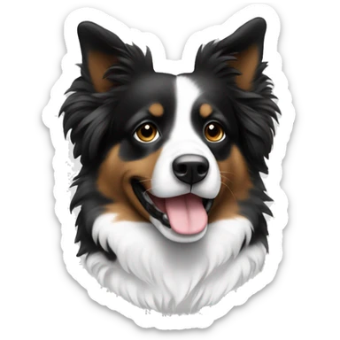 Black and white bi Aussie with no other color on her sticker