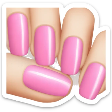 pink nails sticker
