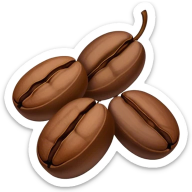 3 simple coffee beans sticker