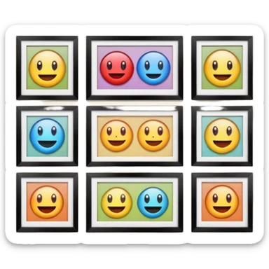 a few pictures on the wall without other objects sticker