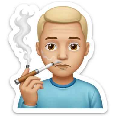 Emoji smoking meth pipe sticker
