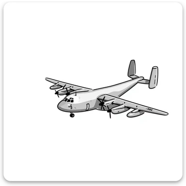 AC-130 gunship military aircraft with visible cannons and weapons flying sticker