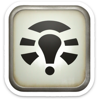 alert road sign with exclamation mark at center sticker