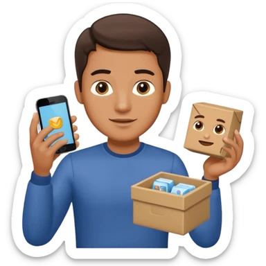 A male customer who has a product service request wants information on one of two products. I want to see the two products. No headset or computers. sticker