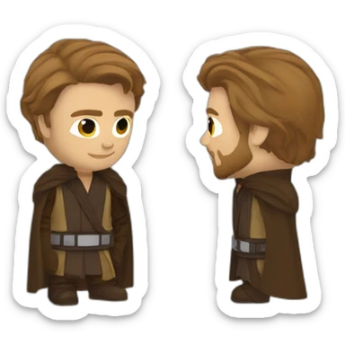 Anakin coupe obi wan en deux sticker