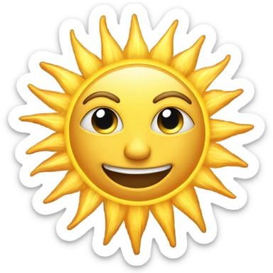 a beautiful and magical sun  sticker