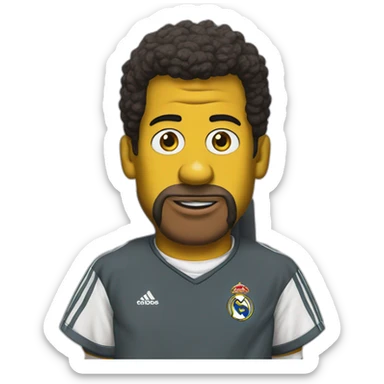 Hiper realistic The simpsons real madrid sticker