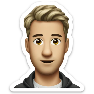 handsome squid game character with nose piercing sticker