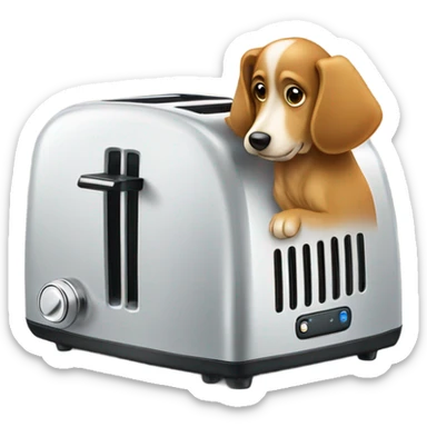 toaster with dog sticker