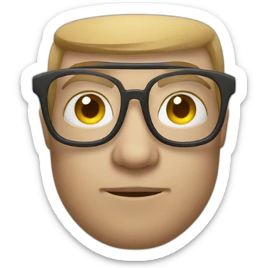 My emoji with specs sticker