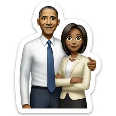 Michelle and Barack Obama  sticker