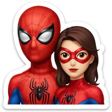 spider man and spider women sticker