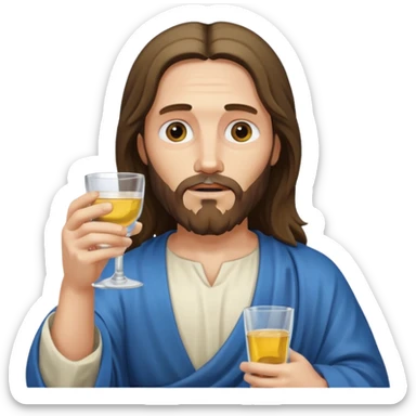 Jésu qui bois de la vodka  sticker