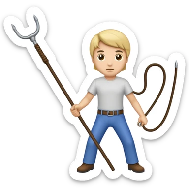 men with whips sticker