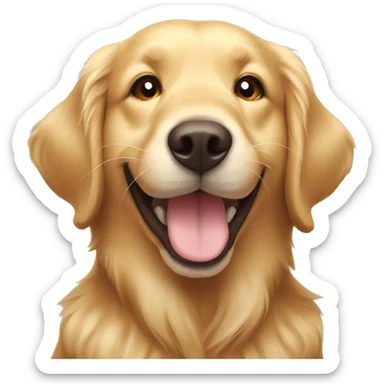 Golden retriever smiling sticker