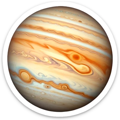 Jupiter is a round planet sticker