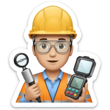 opérateur contrôle non destructif homme sticker