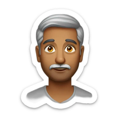 south indian man middle aged sticker