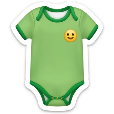 
Plain green baby’s onesie shirt sticker